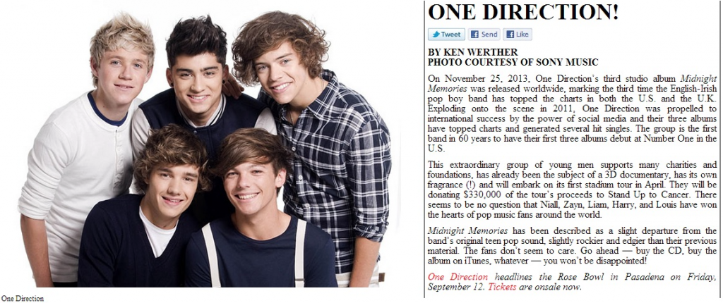 One Direction - LAArtsOnline.com